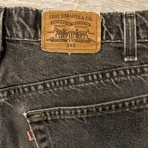 Vintage Levis 545 Orange Tab Loose Fit Black Jeans Mens 40x34 USA 36x34 Measure